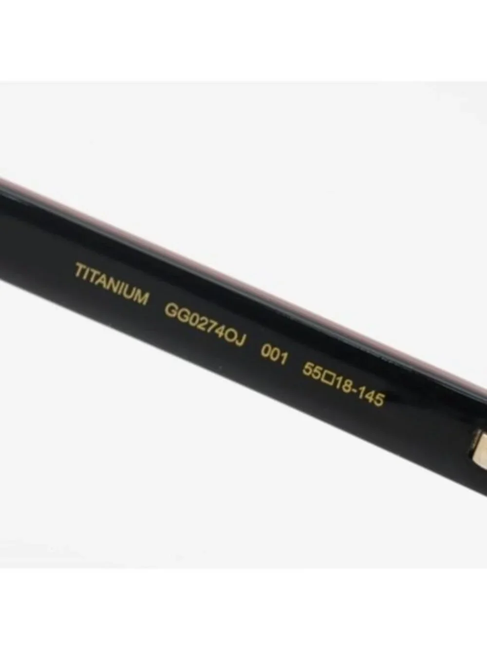 Gucci GG0274OJ 001 Eyeglasses Back 55mm Rectangle Frame